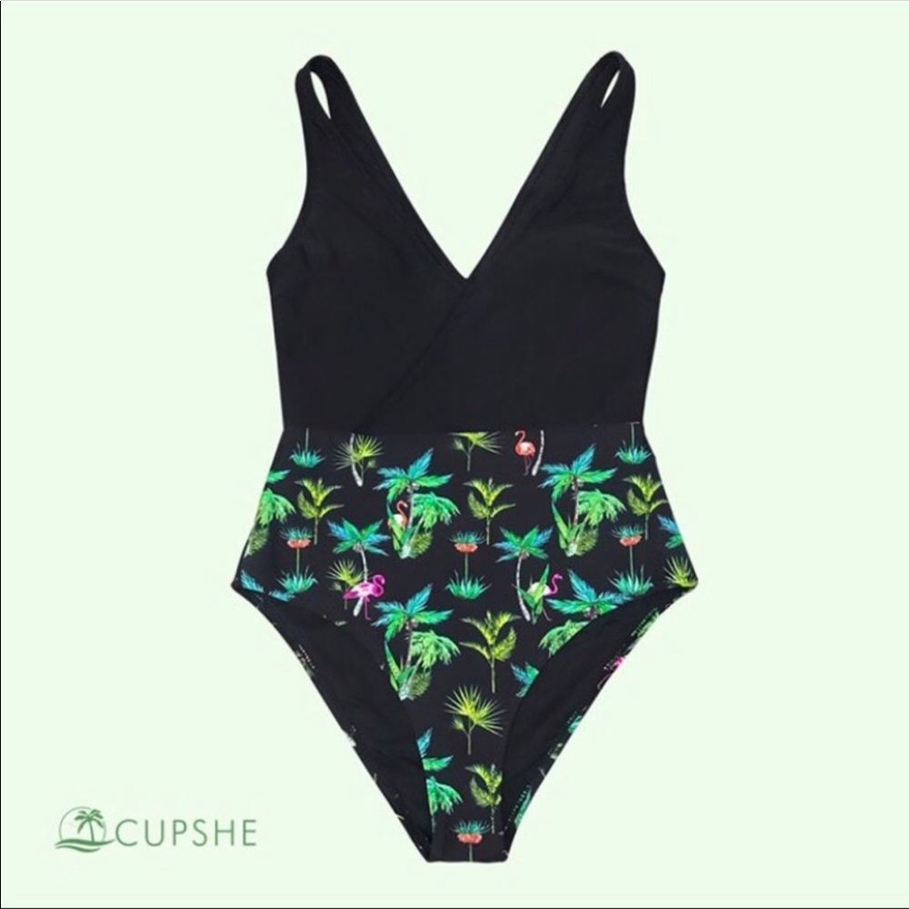 Cupshe palm tree one piece